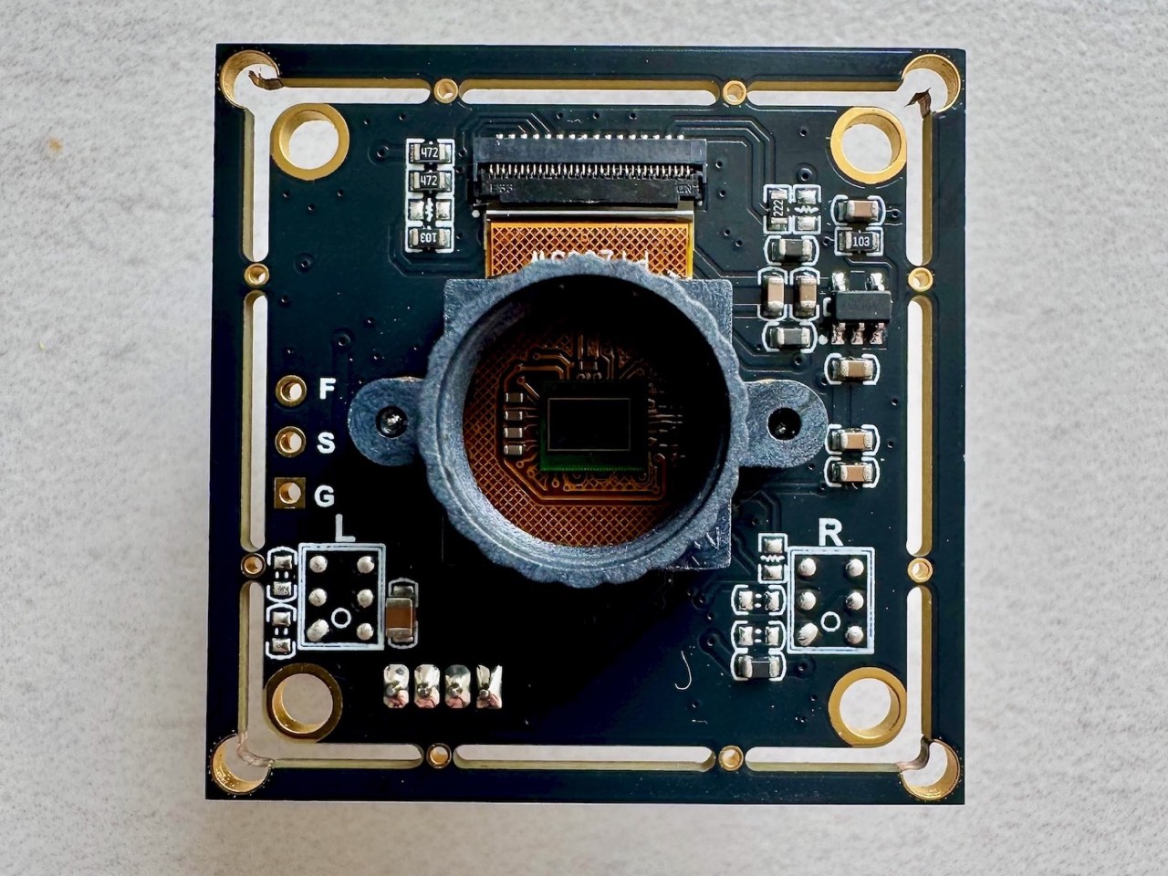 Arducam OV9281 front view, lens facing camera